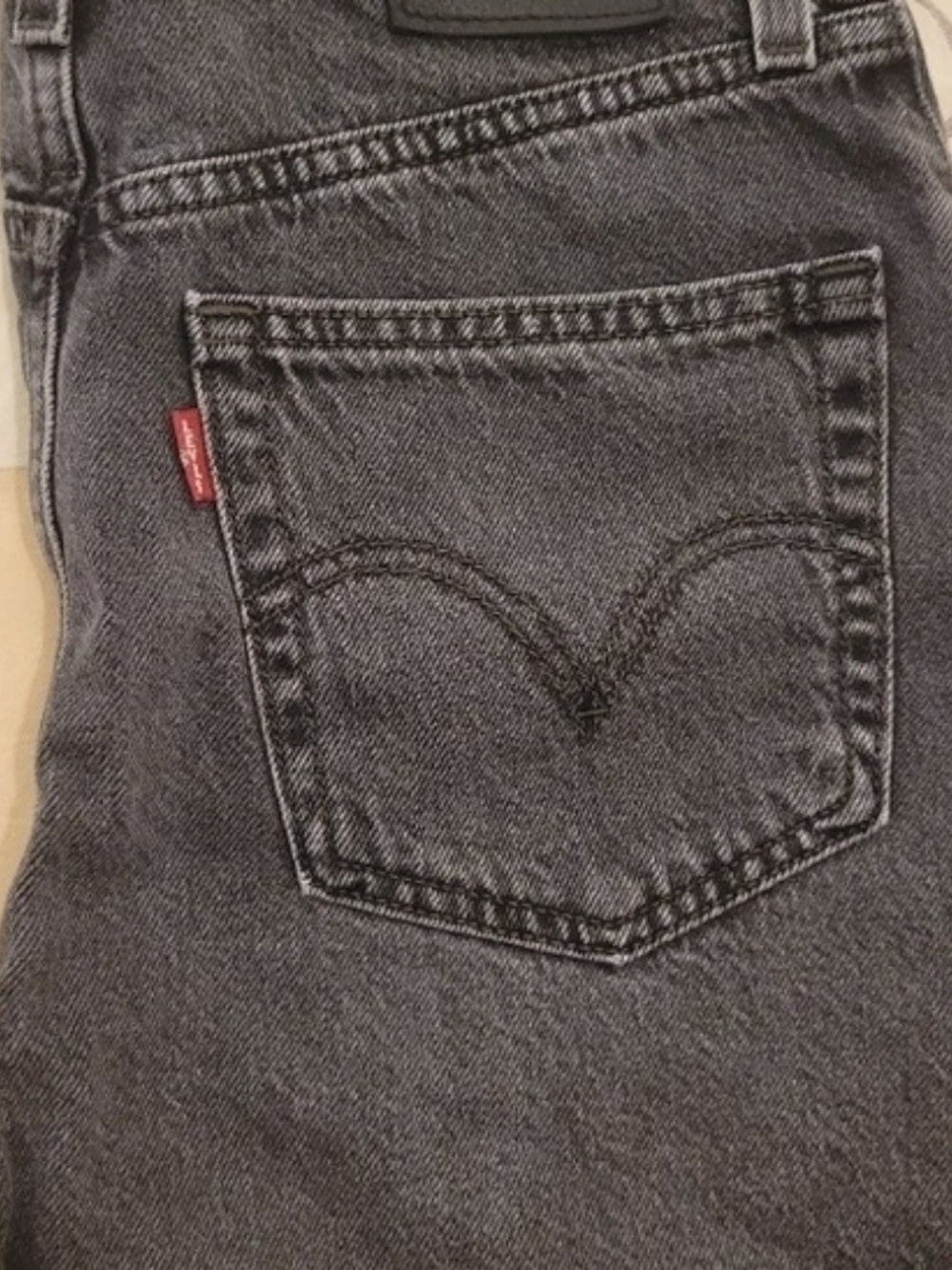 Levi's Black Denim Jeans Pocket Detail